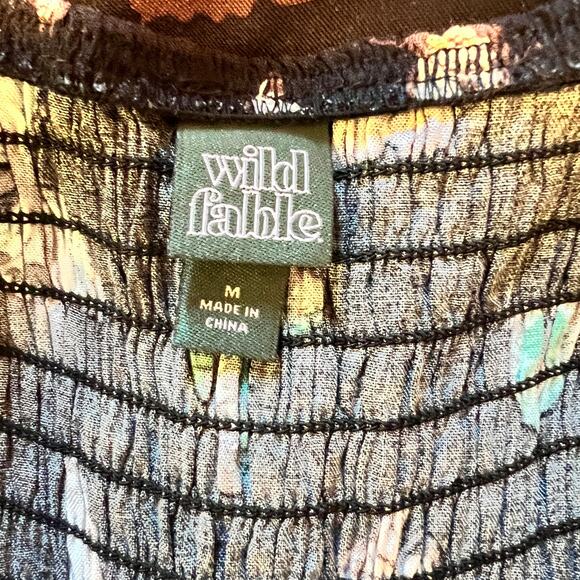 Wild Fable Butterfly Print Sleeveless Fit & Flare Mini Dress Womens Size M Black - Picture 5 of 7